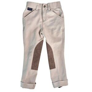 Belle & Bow B&B Equestrian Show Jodphur Size 3T Toddler Girls Tan Classic Preppy
